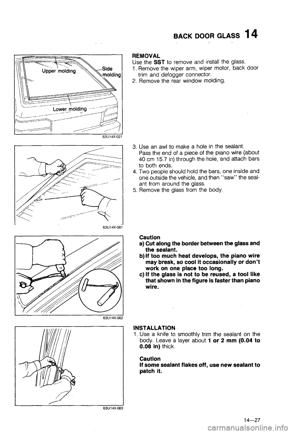MAZDA 323 1988  Workshop Manual 