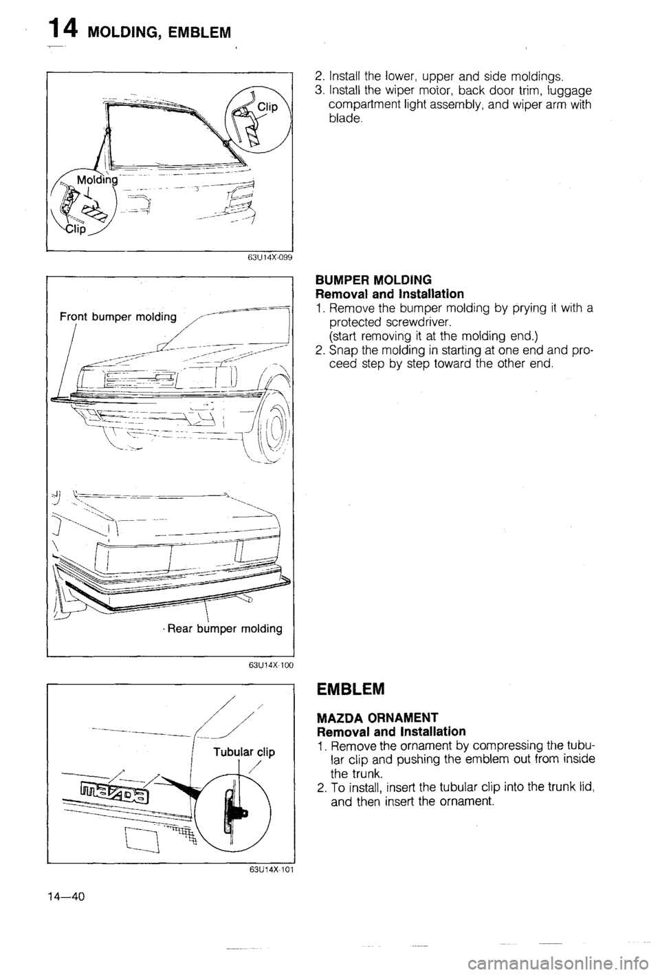 MAZDA 323 1988  Workshop Manual 