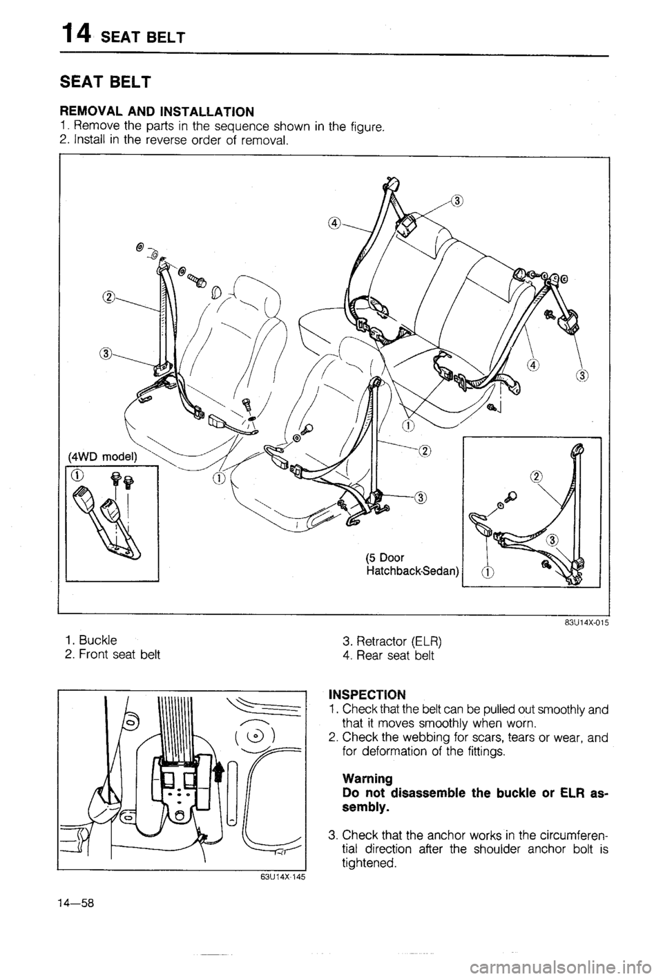 MAZDA 323 1988  Workshop Manual 