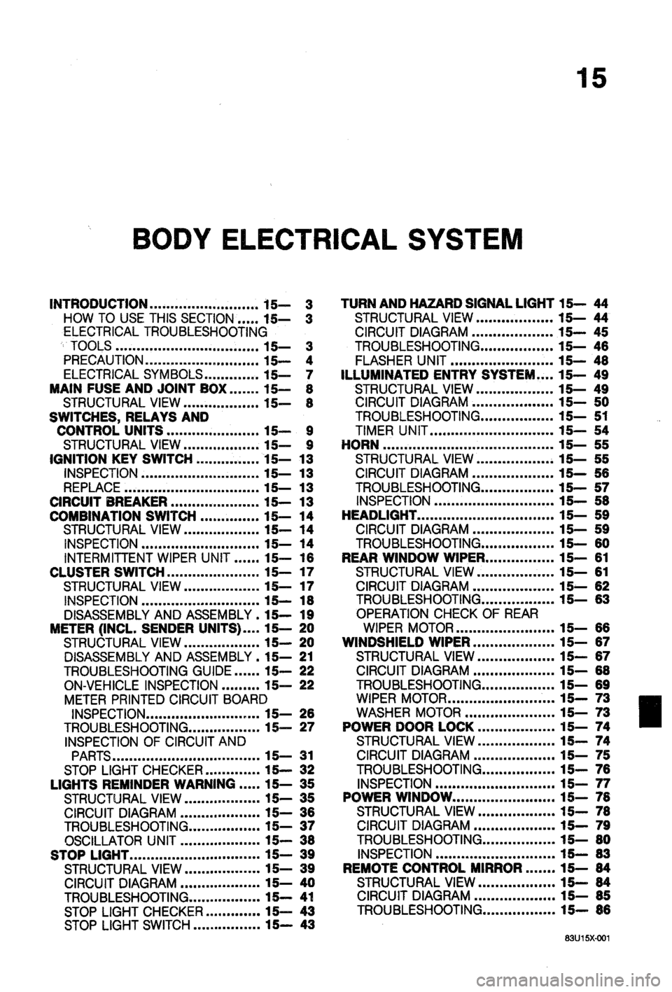 MAZDA 323 1988  Workshop Manual 