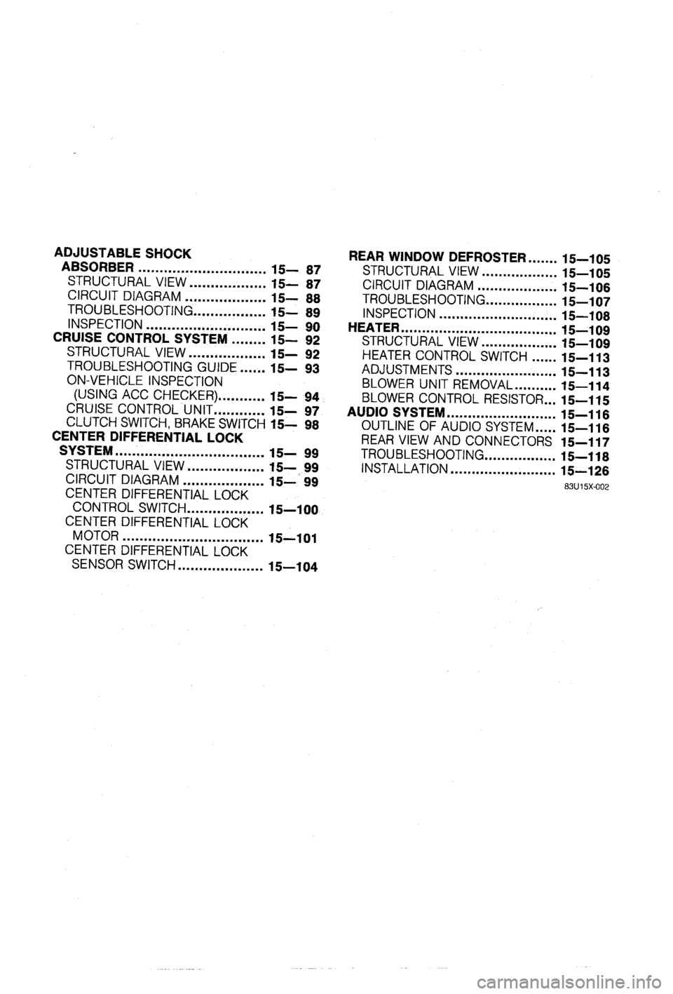 MAZDA 323 1988  Workshop Manual 