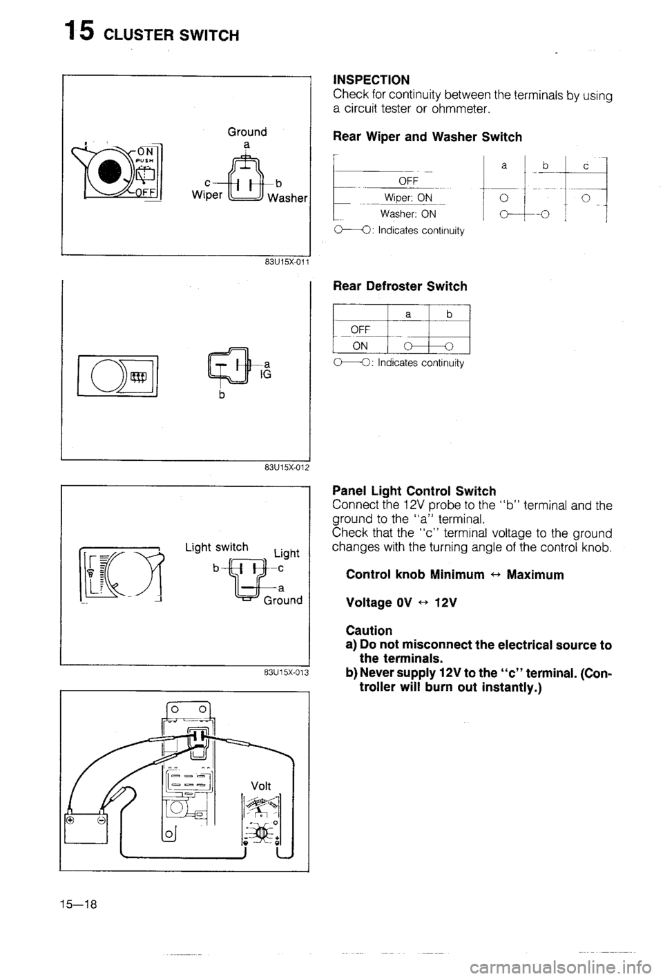 MAZDA 323 1988  Workshop Manual 