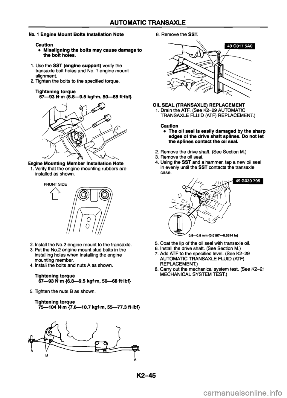 MAZDA 626 1999  Workshop Manual Suplement 