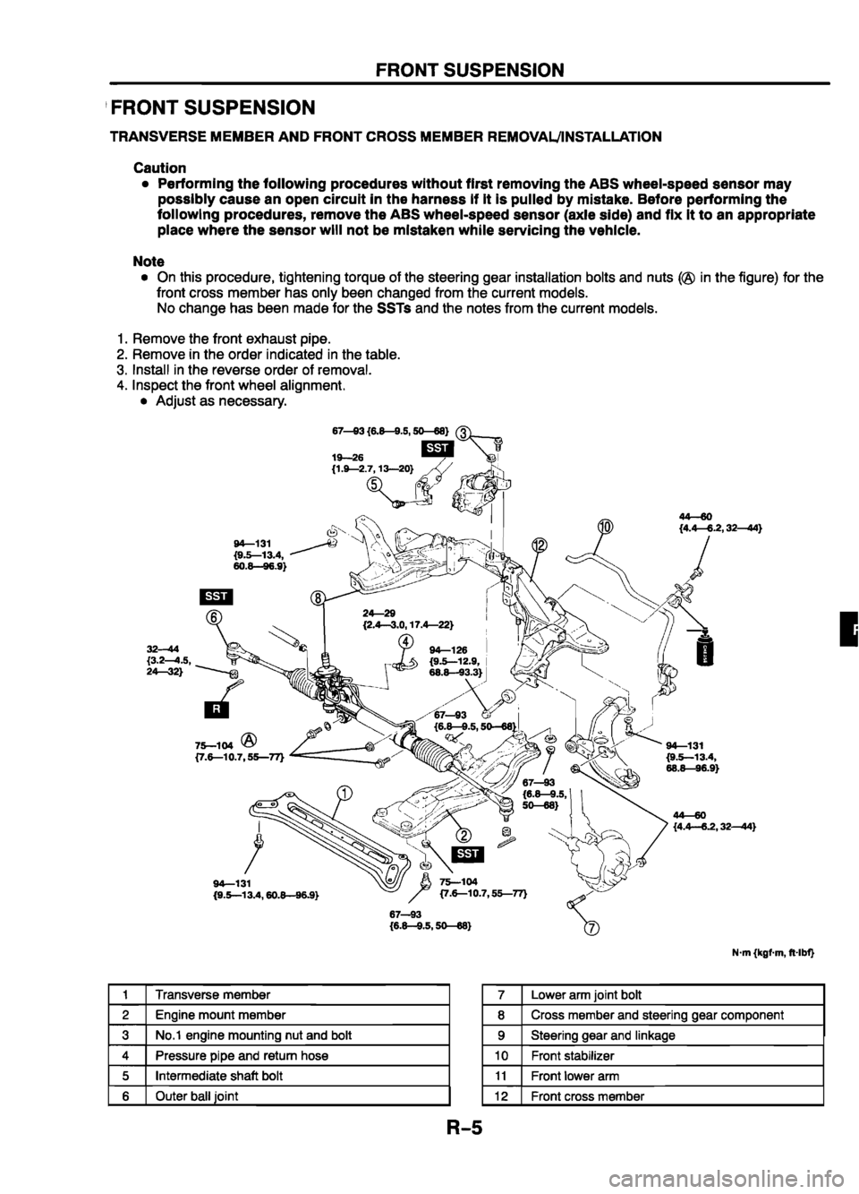 MAZDA 626 1999  Workshop Manual Suplement 