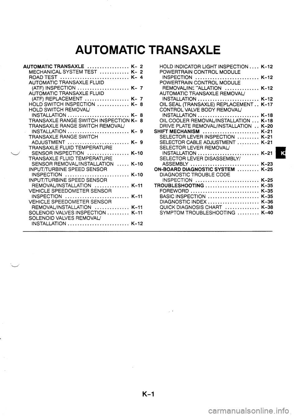 MAZDA 626 1997  Workshop Manual 