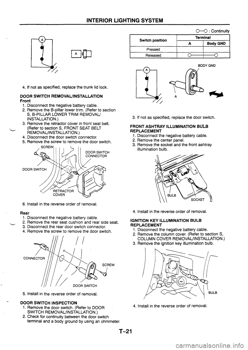 MAZDA 626 1997  Workshop Manual 