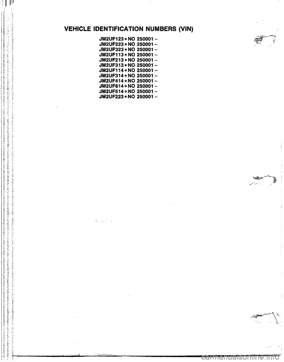 MAZDA B2200 1992  Workshop Manual 