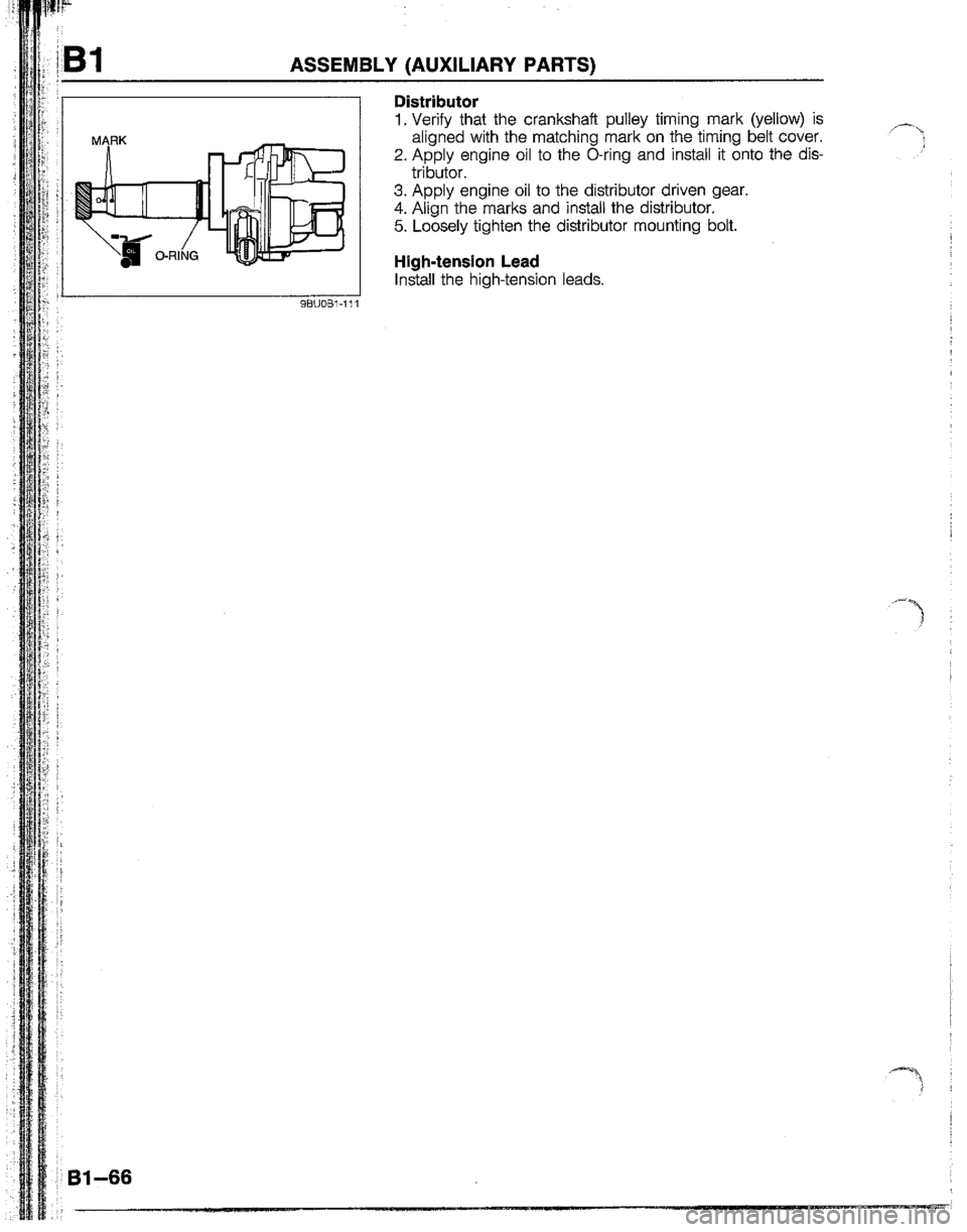 MAZDA B2200 1992  Workshop Manual 