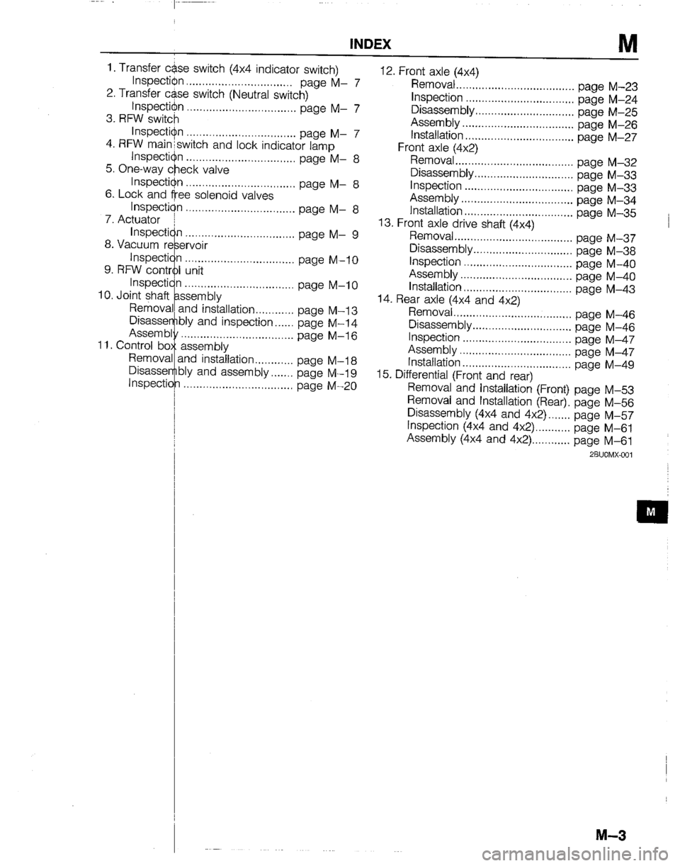 MAZDA B2200 1992  Workshop Manual 