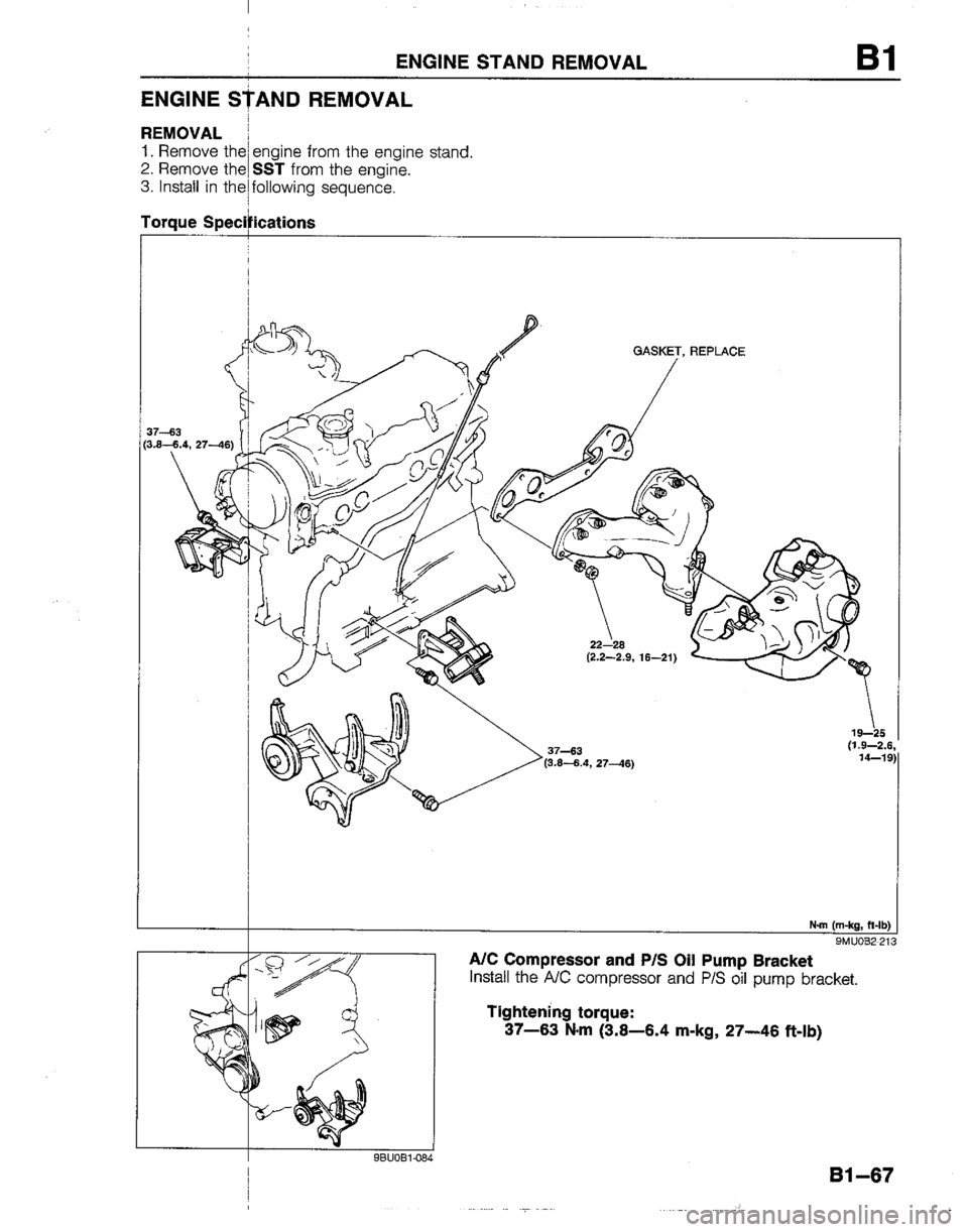 MAZDA B2200 1992  Workshop Manual 