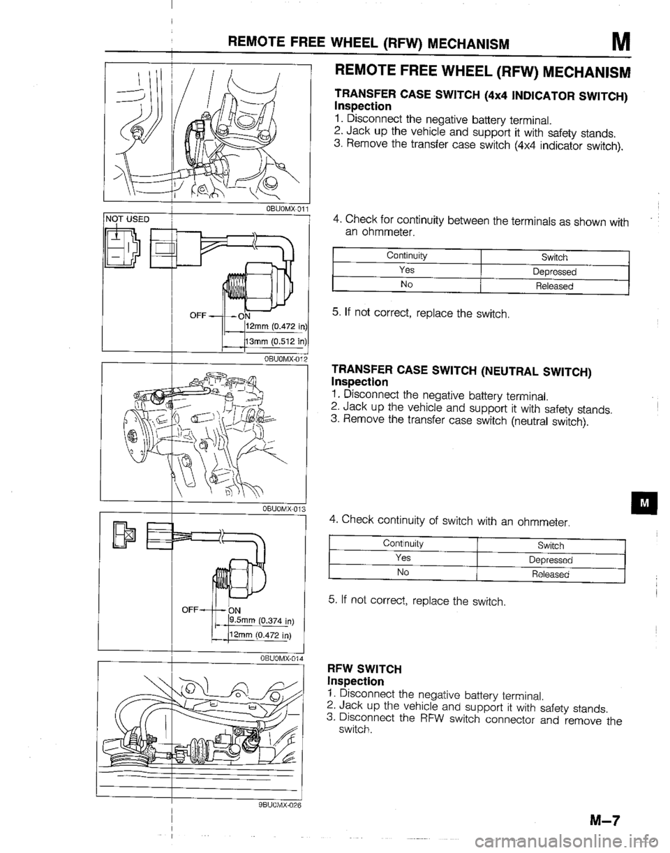 MAZDA B2200 1992  Workshop Manual 