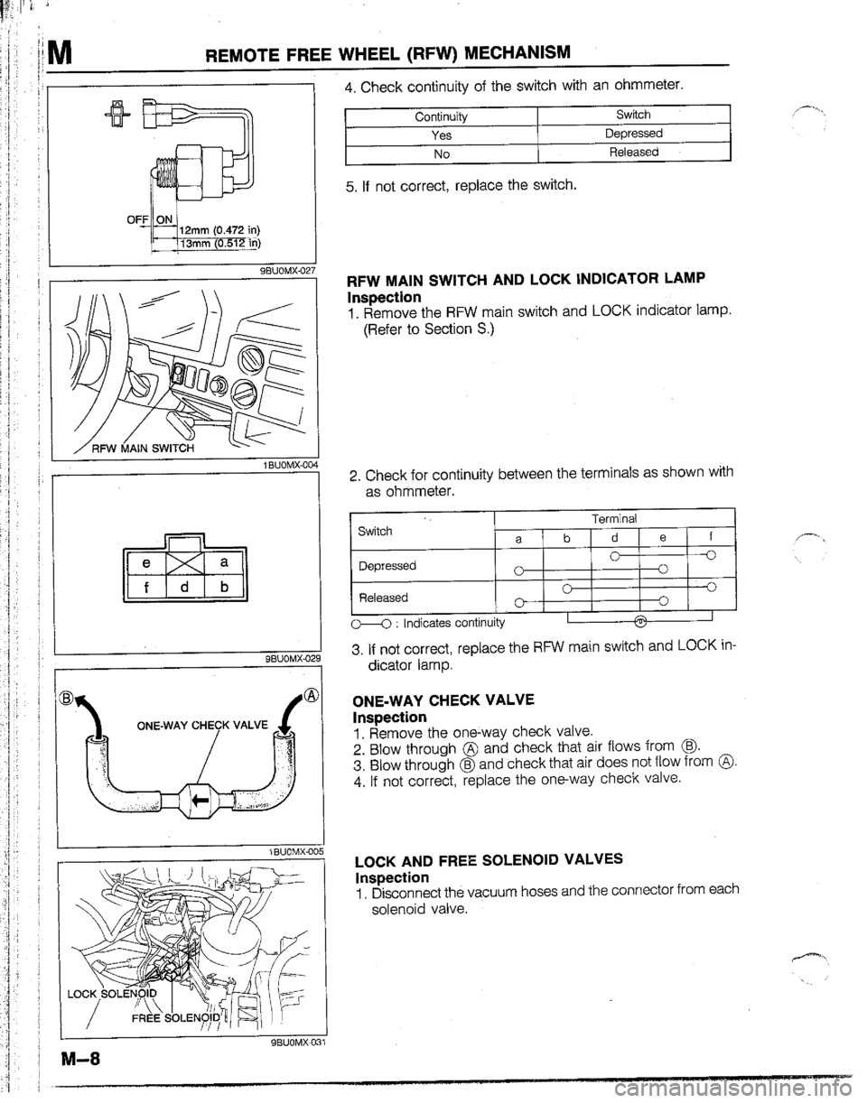 MAZDA B2200 1992  Workshop Manual 