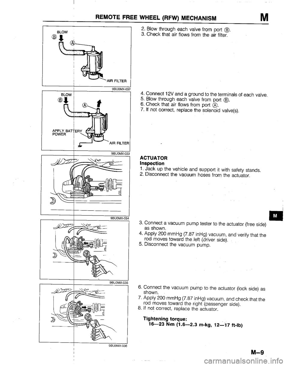 MAZDA B2200 1992  Workshop Manual 