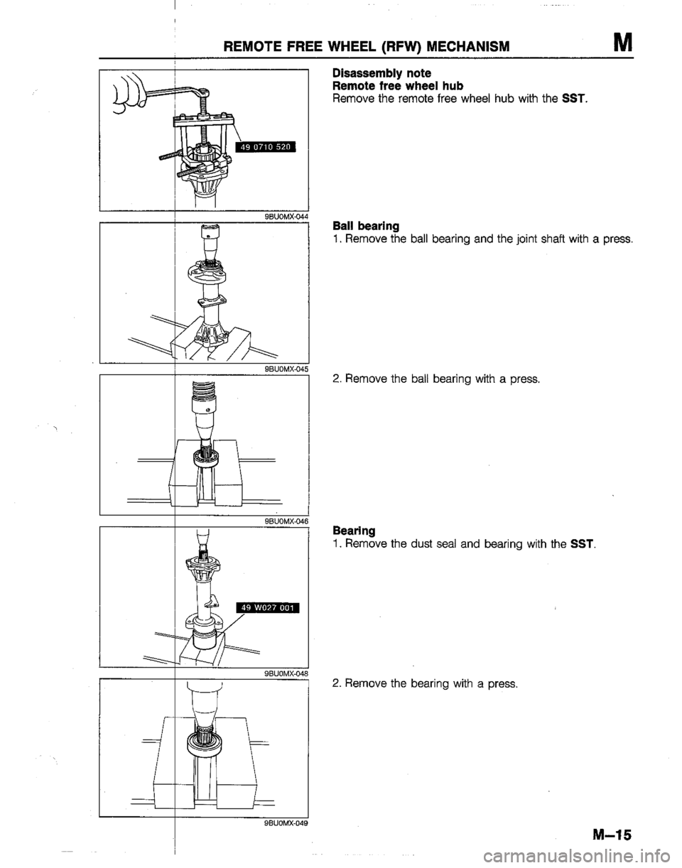 MAZDA B2200 1992  Workshop Manual 