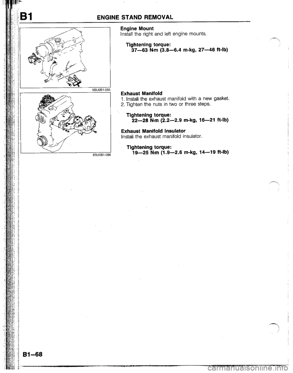 MAZDA B2200 1992  Workshop Manual 