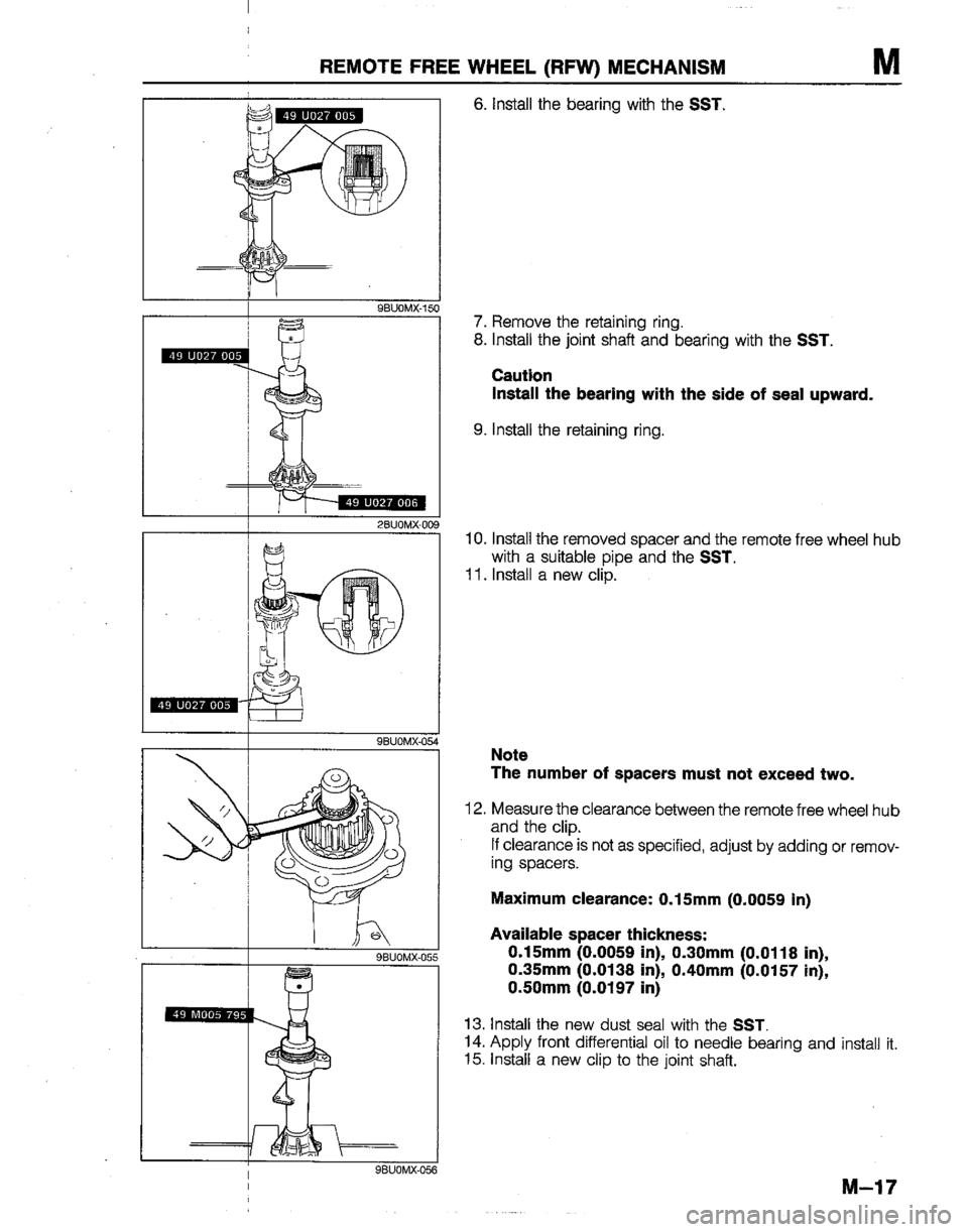 MAZDA B2200 1992  Workshop Manual 
