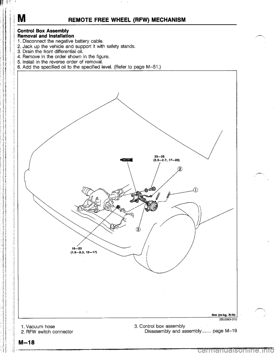 MAZDA B2200 1992  Workshop Manual 