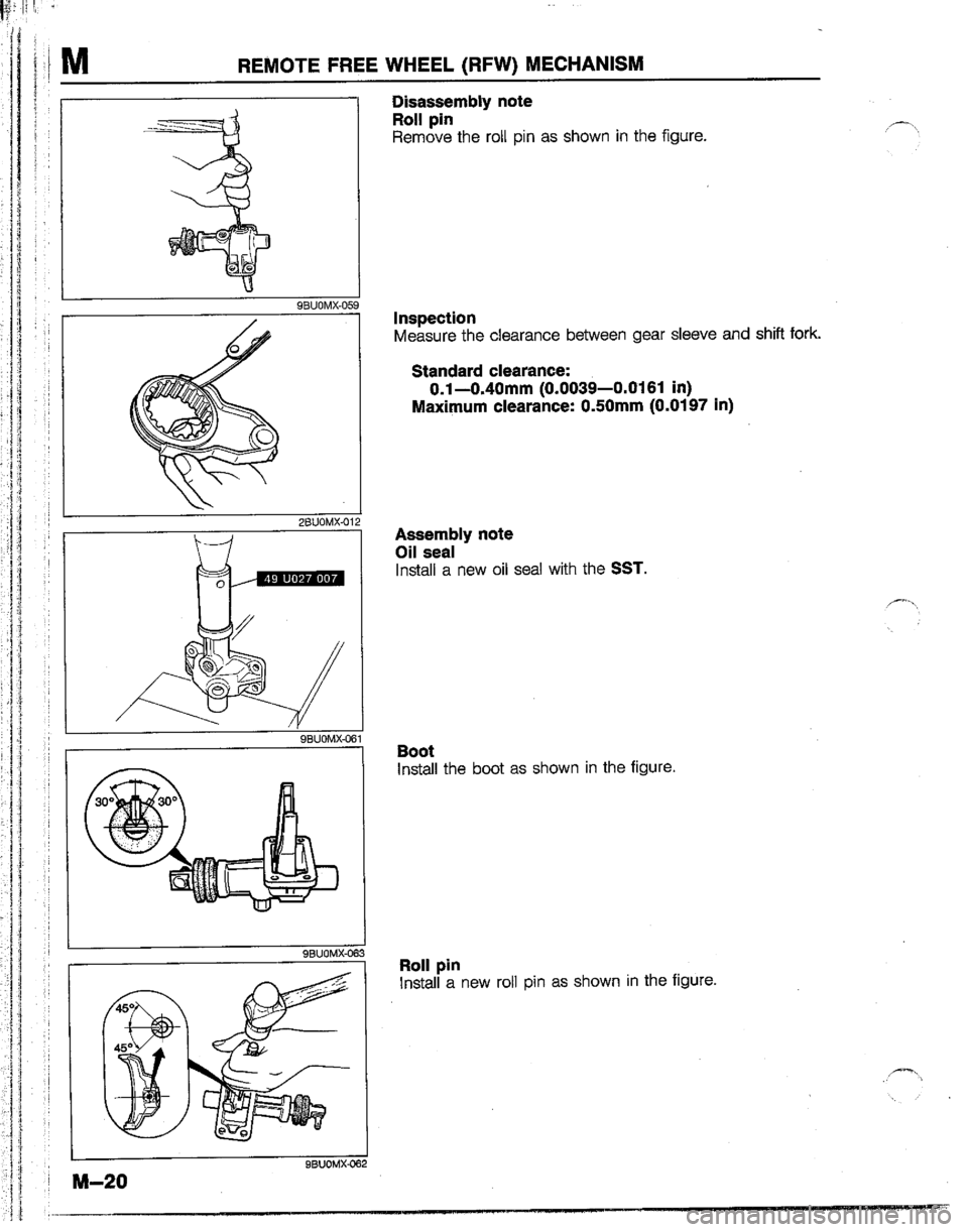 MAZDA B2200 1992  Workshop Manual 