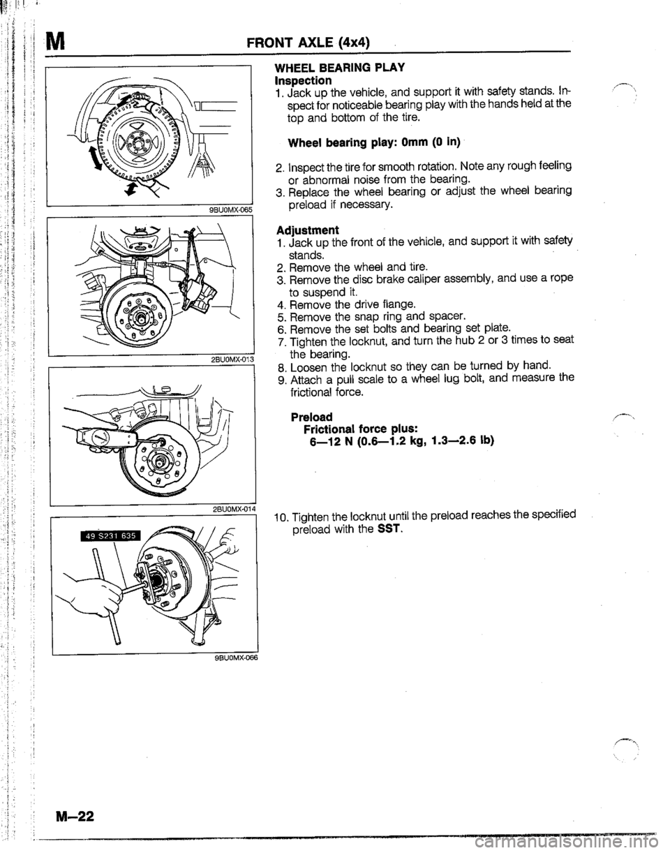 MAZDA B2200 1992  Workshop Manual 