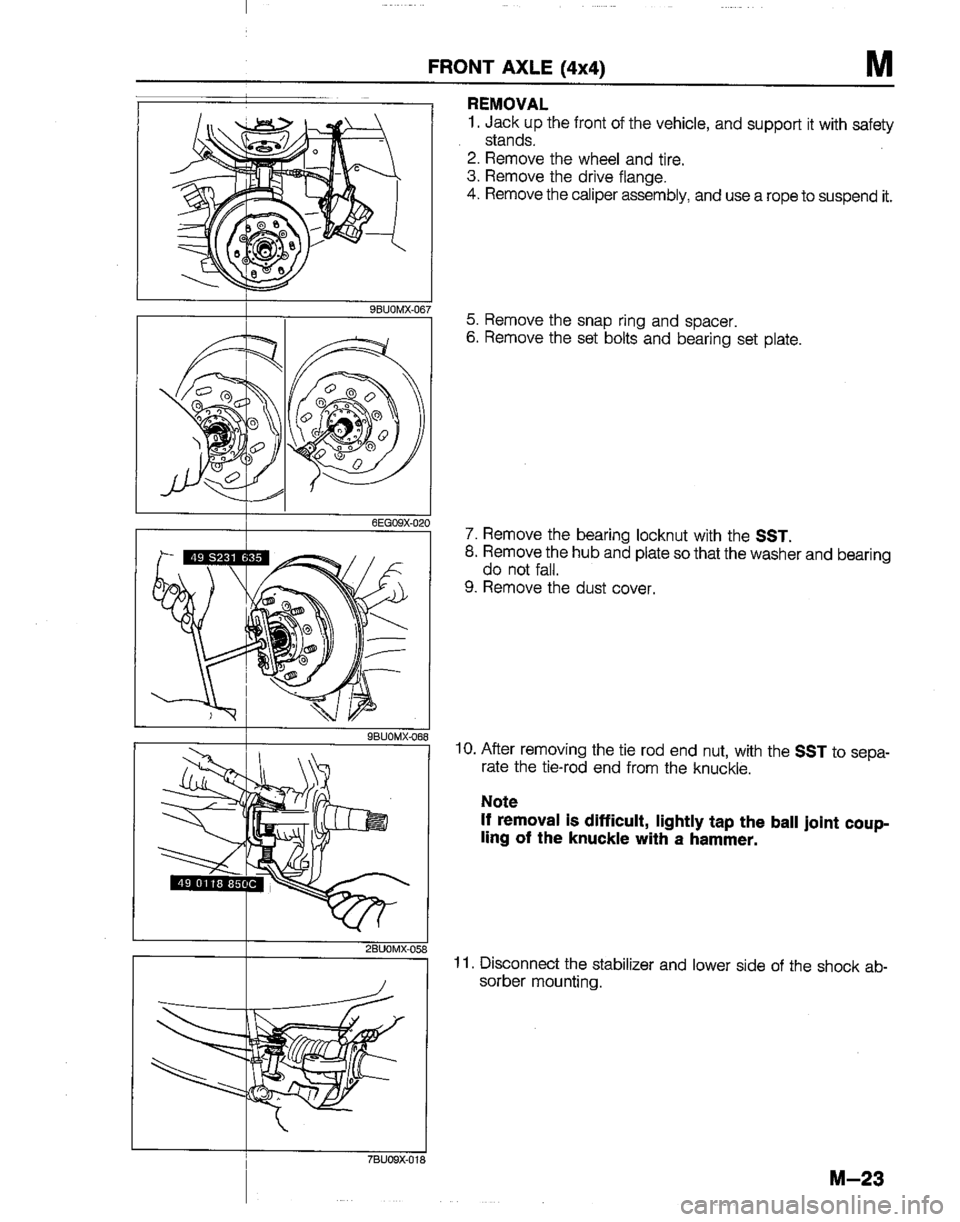MAZDA B2200 1992  Workshop Manual 