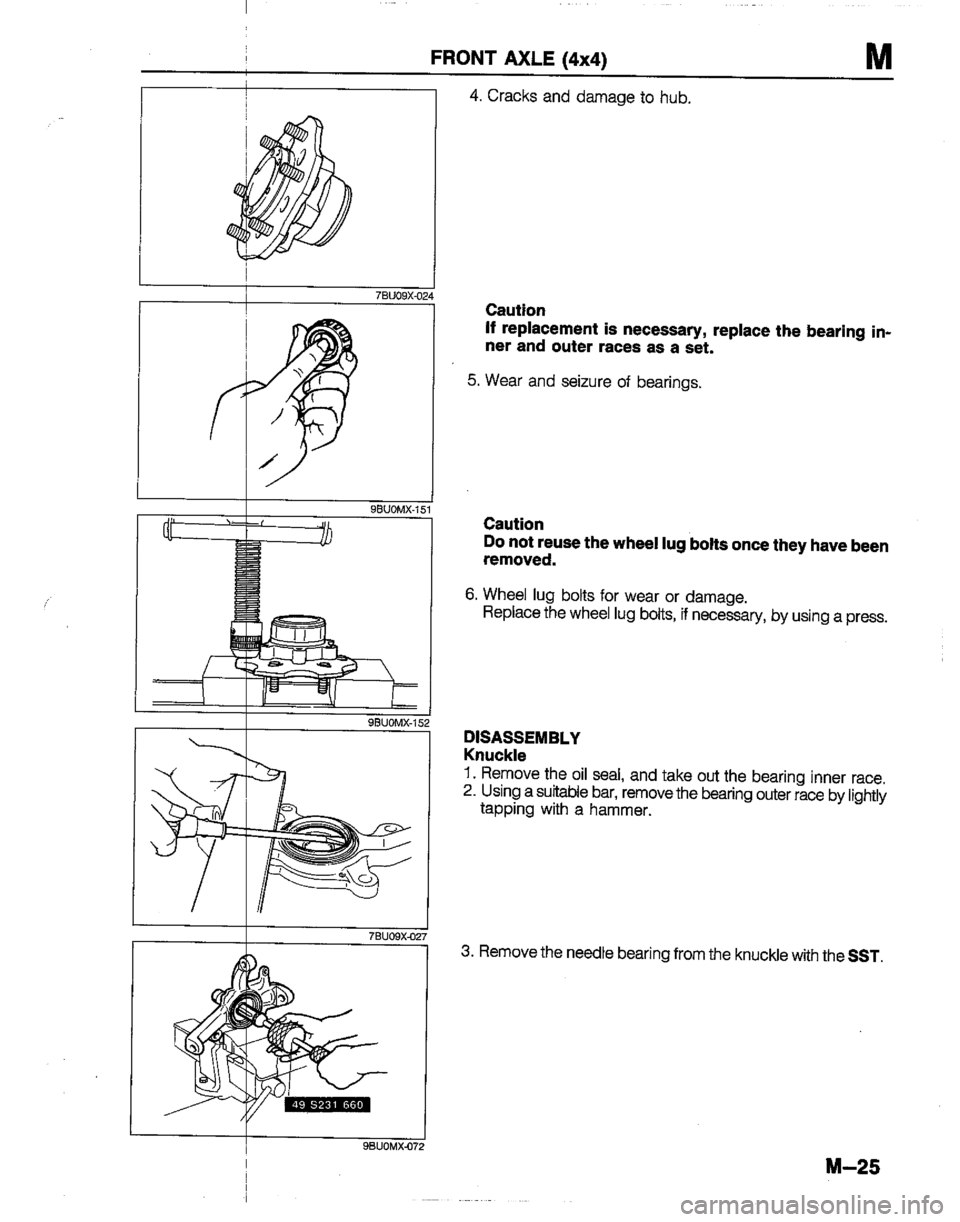 MAZDA B2200 1992  Workshop Manual 
