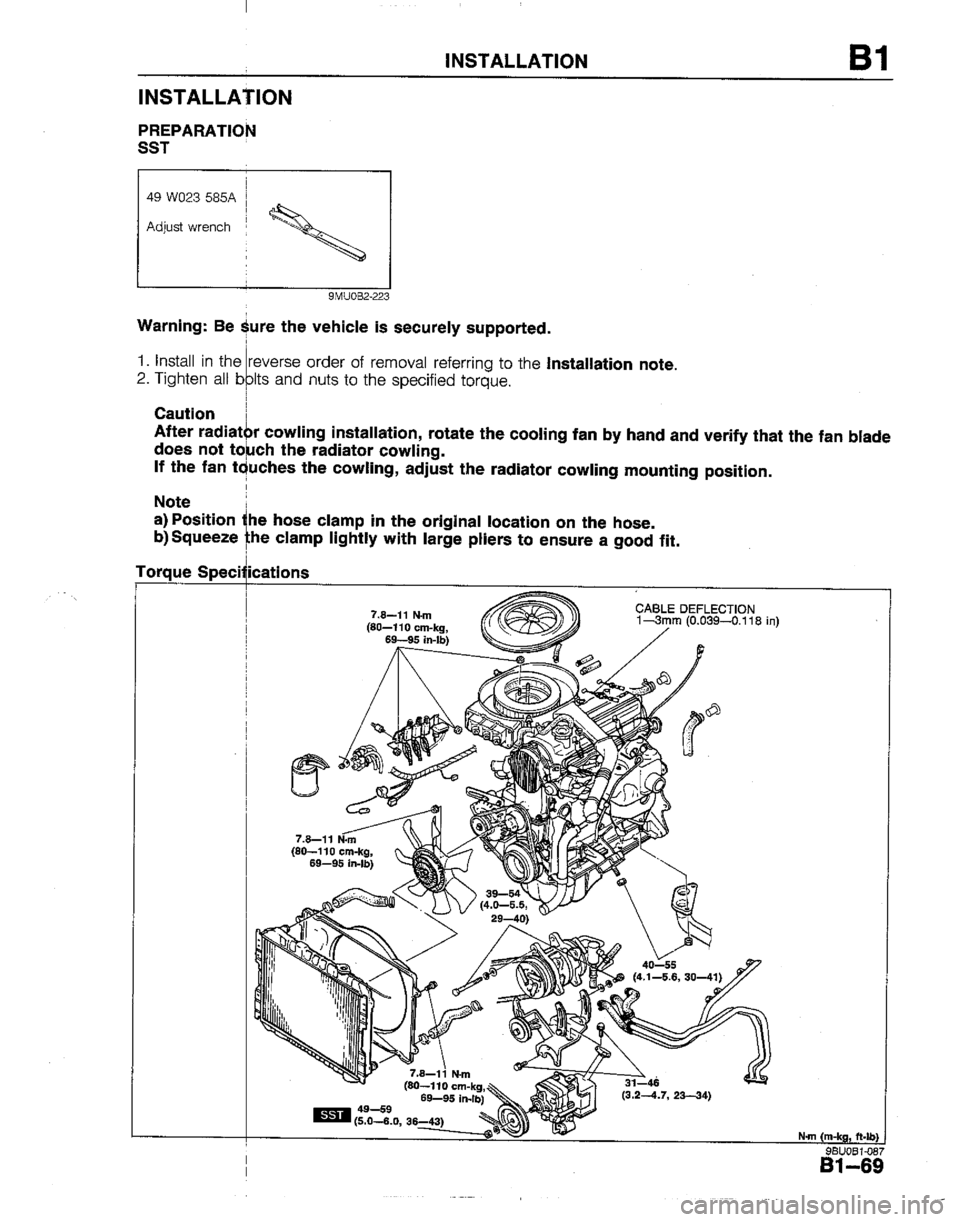 MAZDA B2200 1992  Workshop Manual 