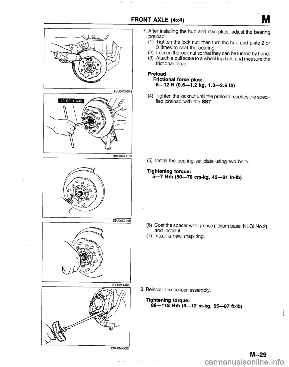 MAZDA B2200 1992  Workshop Manual 