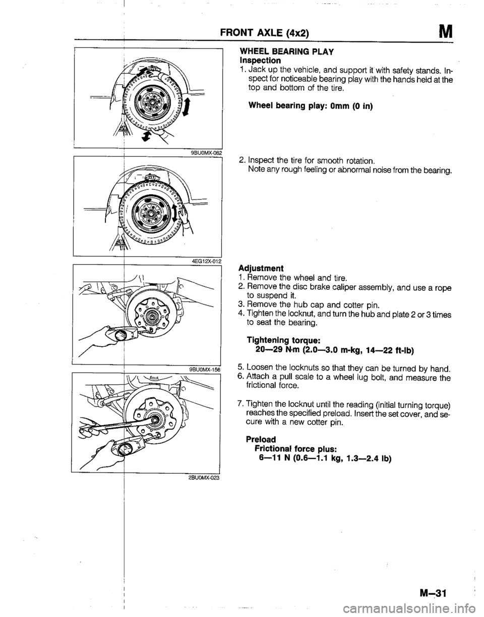 MAZDA B2200 1992  Workshop Manual 