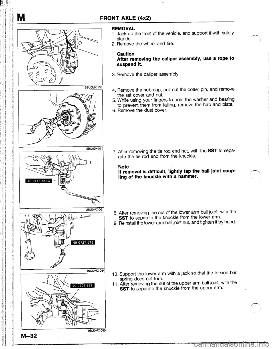 MAZDA B2200 1992  Workshop Manual 