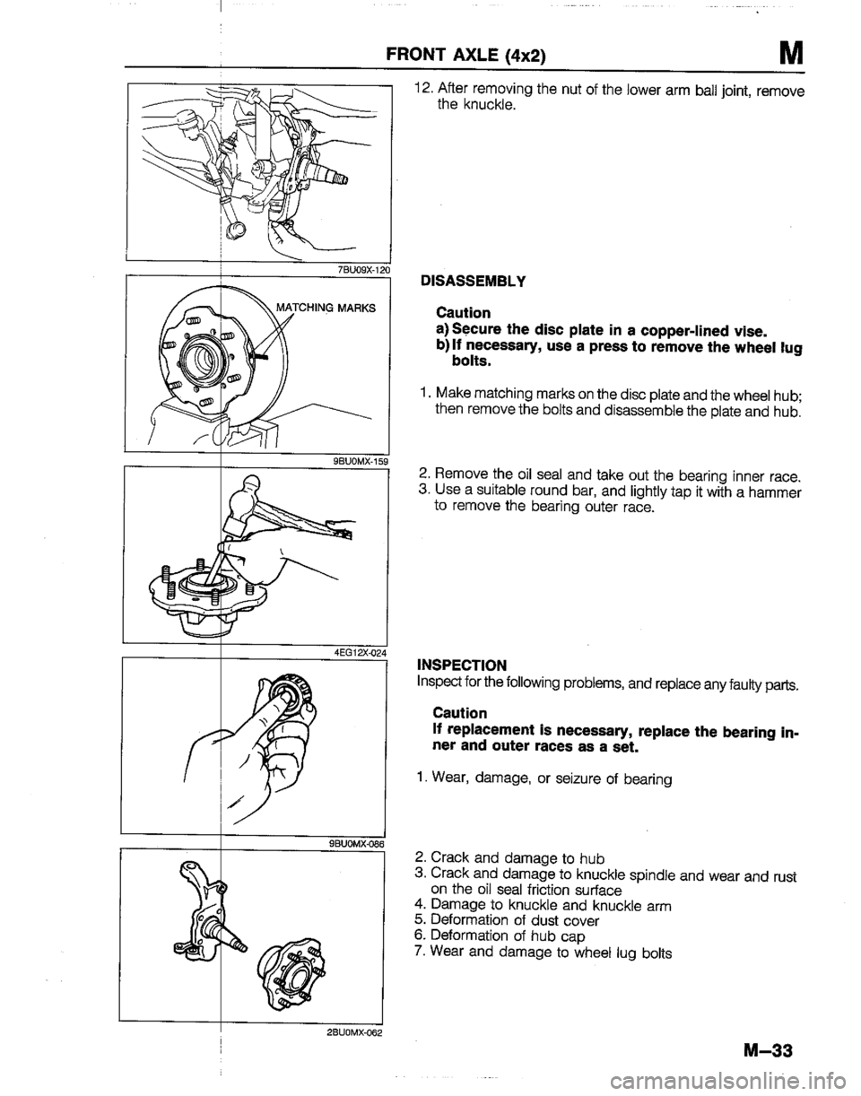 MAZDA B2200 1992  Workshop Manual 