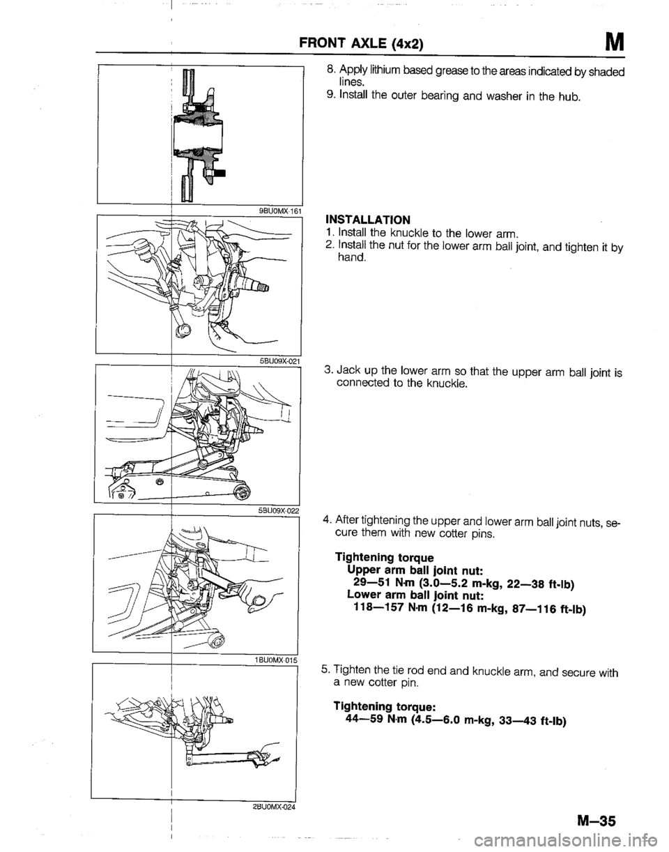 MAZDA B2200 1992  Workshop Manual 