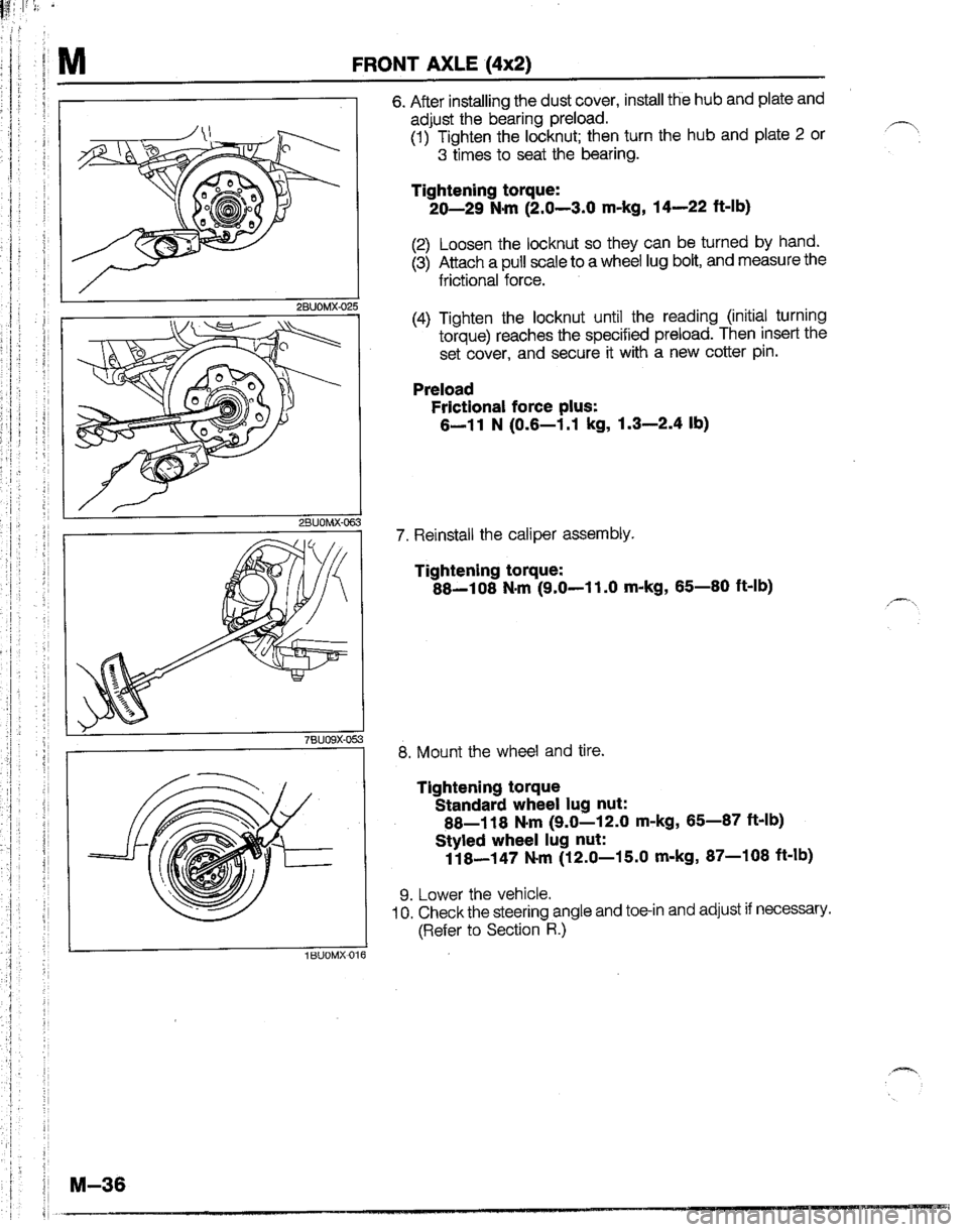MAZDA B2200 1992  Workshop Manual 