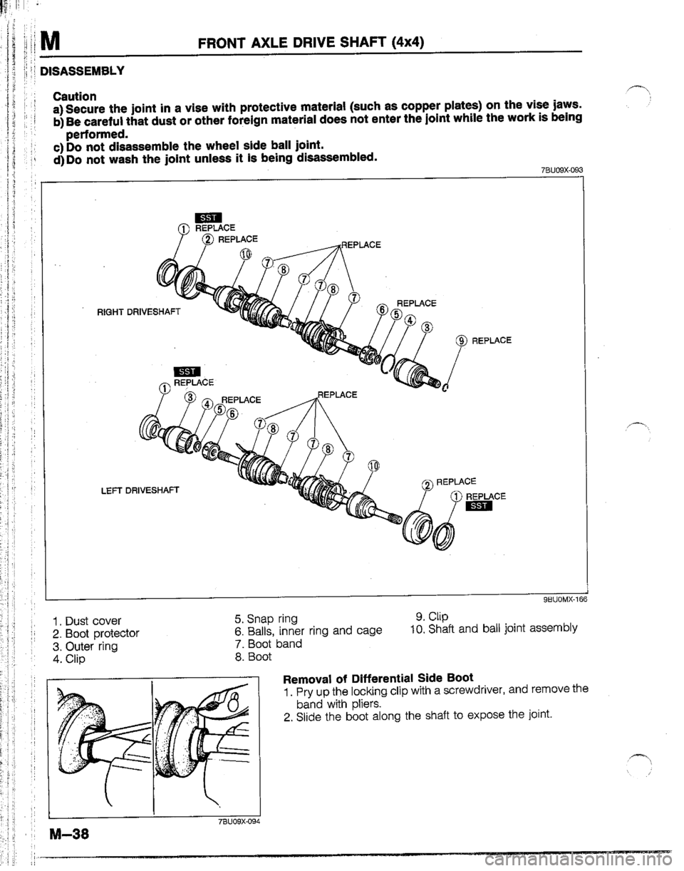 MAZDA B2200 1992  Workshop Manual 