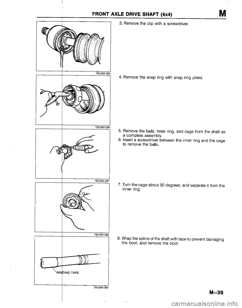 MAZDA B2200 1992  Workshop Manual 