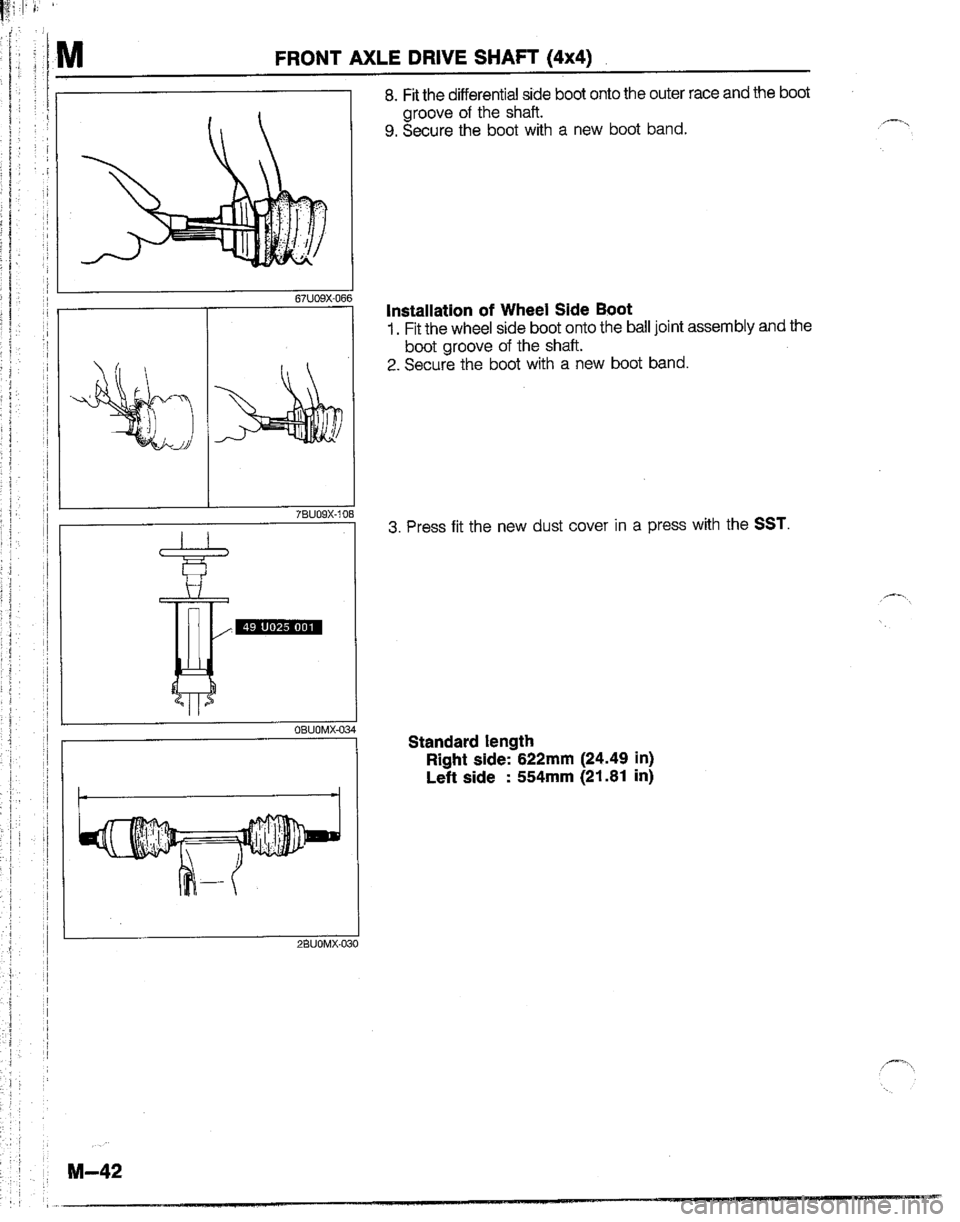 MAZDA B2200 1992  Workshop Manual 