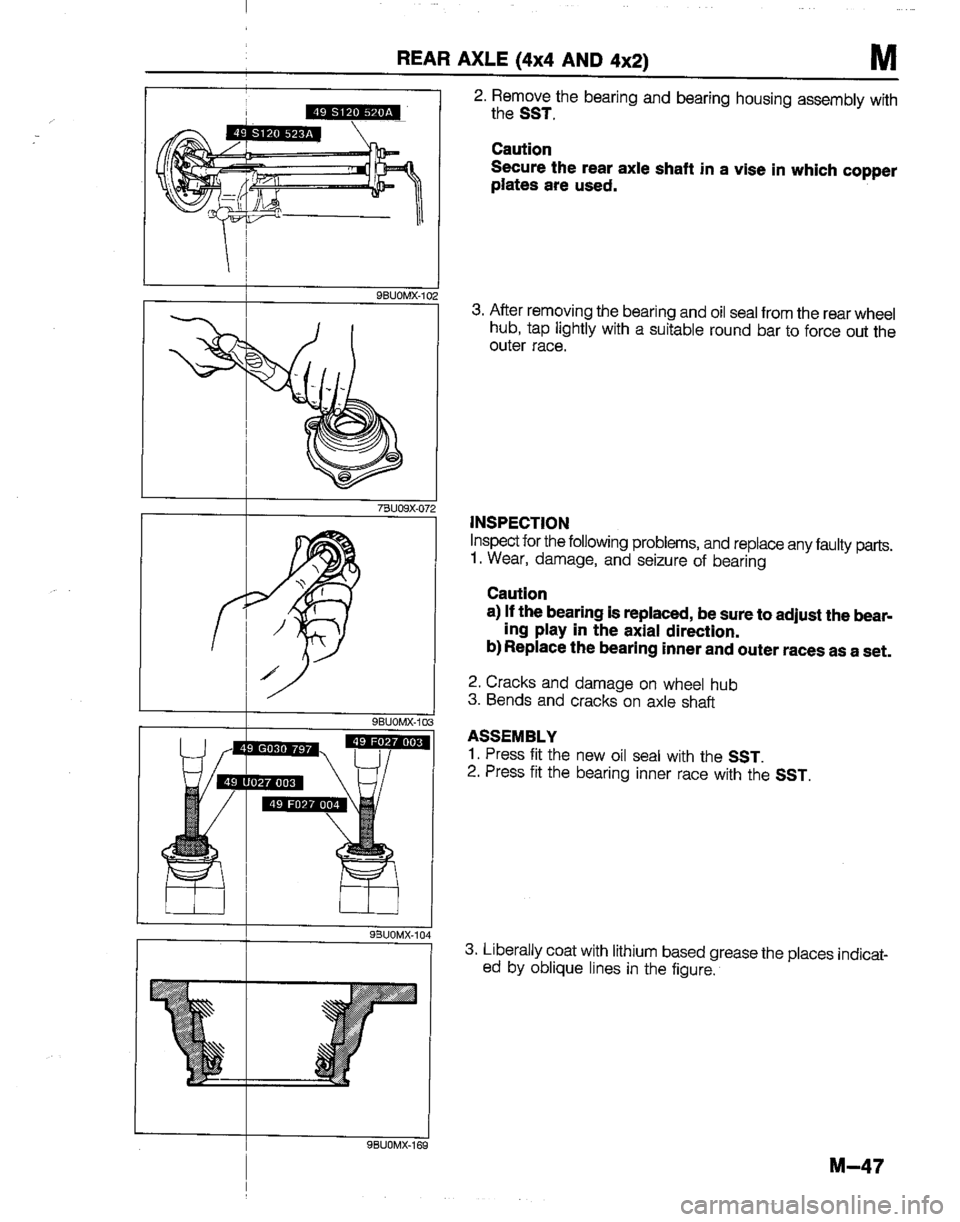 MAZDA B2200 1992  Workshop Manual 