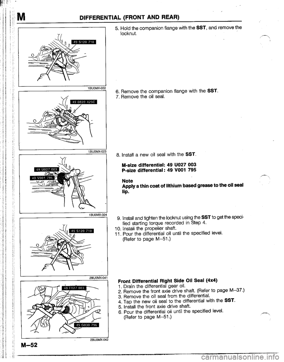 MAZDA B2200 1992  Workshop Manual 
