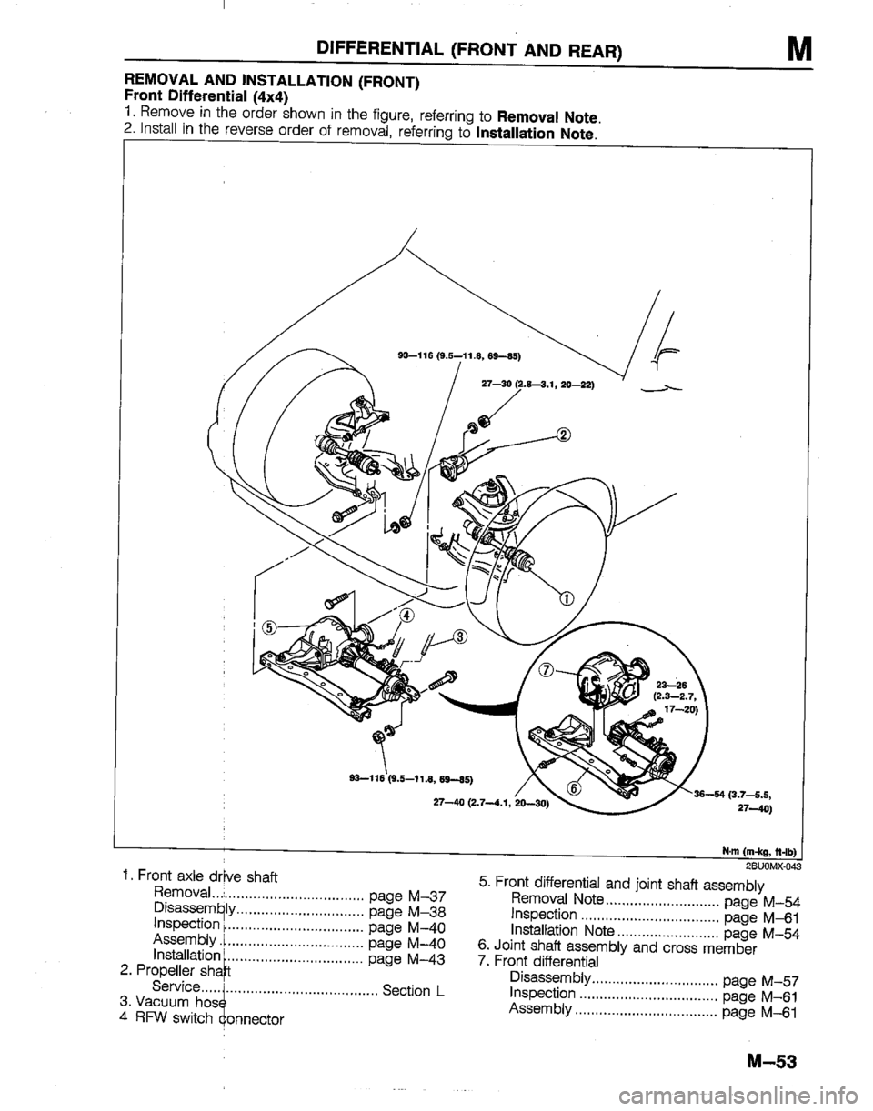 MAZDA B2200 1992  Workshop Manual 