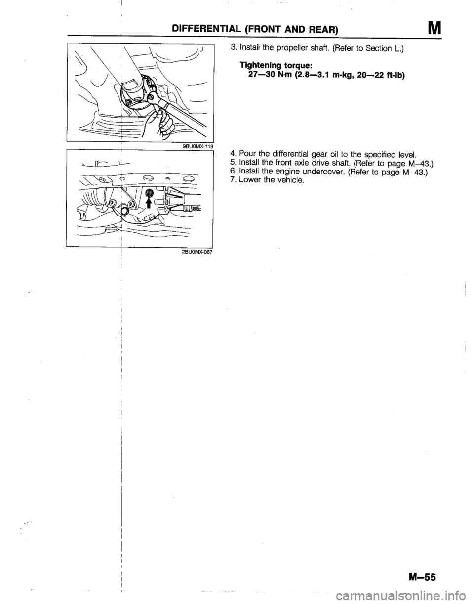 MAZDA B2200 1992  Workshop Manual 