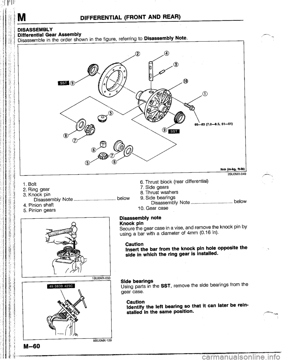 MAZDA B2200 1992  Workshop Manual 