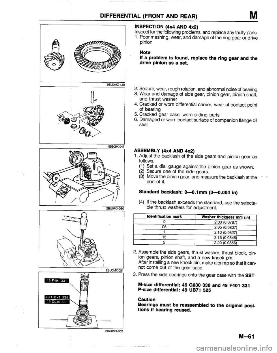 MAZDA B2200 1992  Workshop Manual 