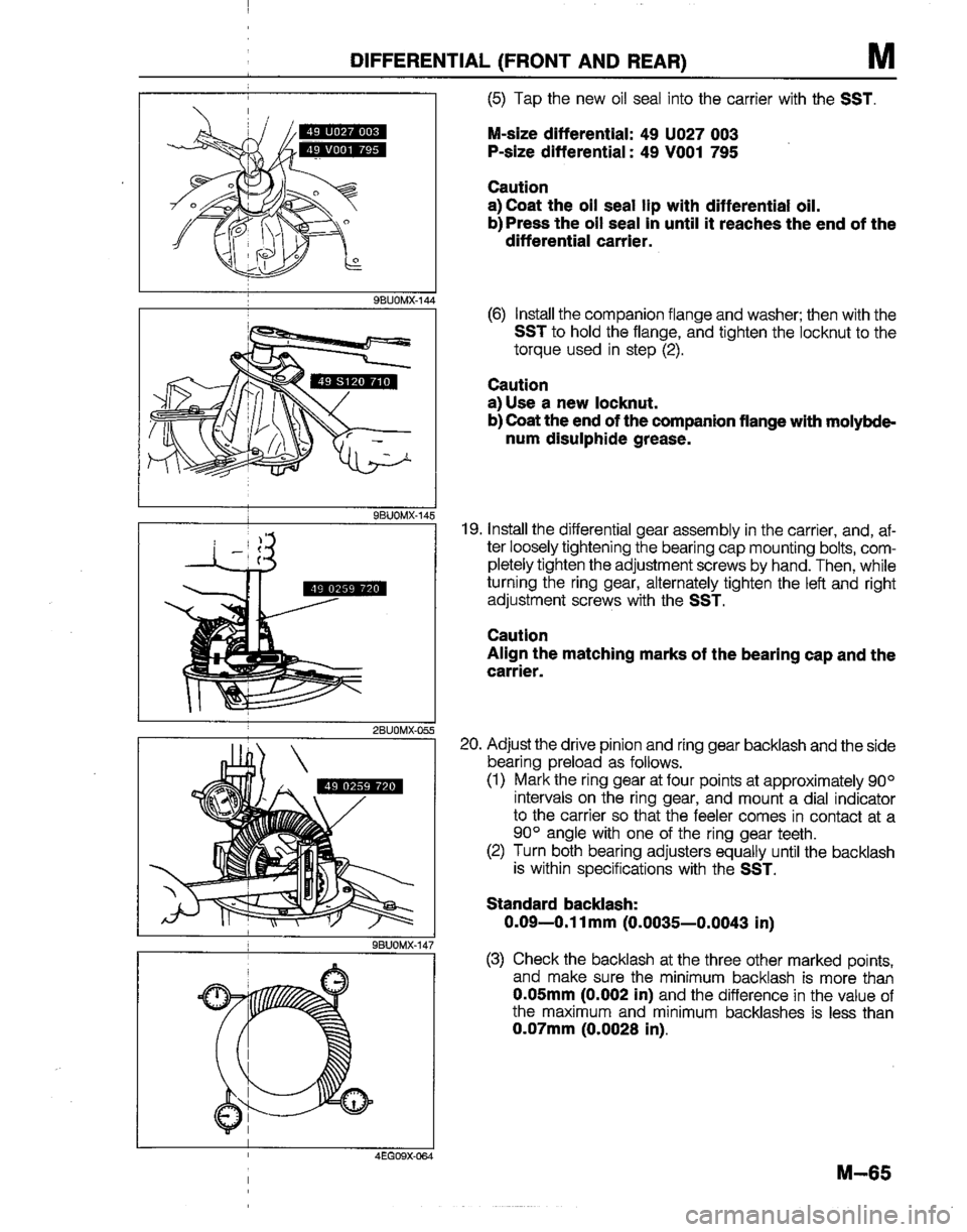 MAZDA B2200 1992  Workshop Manual 