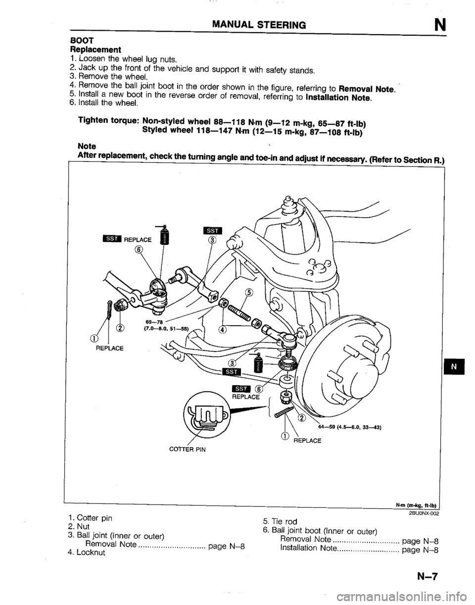 MAZDA B2200 1992  Workshop Manual 