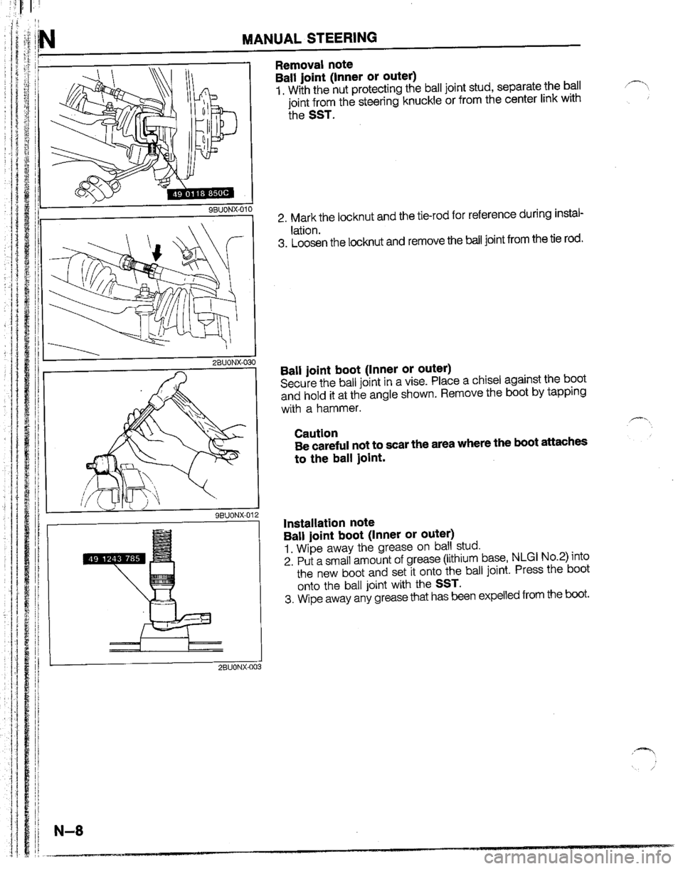 MAZDA B2200 1992  Workshop Manual 