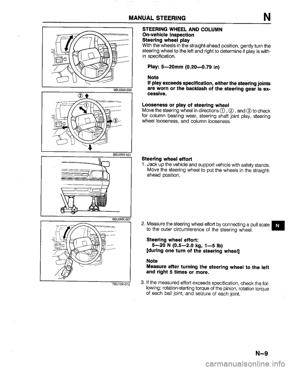 MAZDA B2200 1992  Workshop Manual 