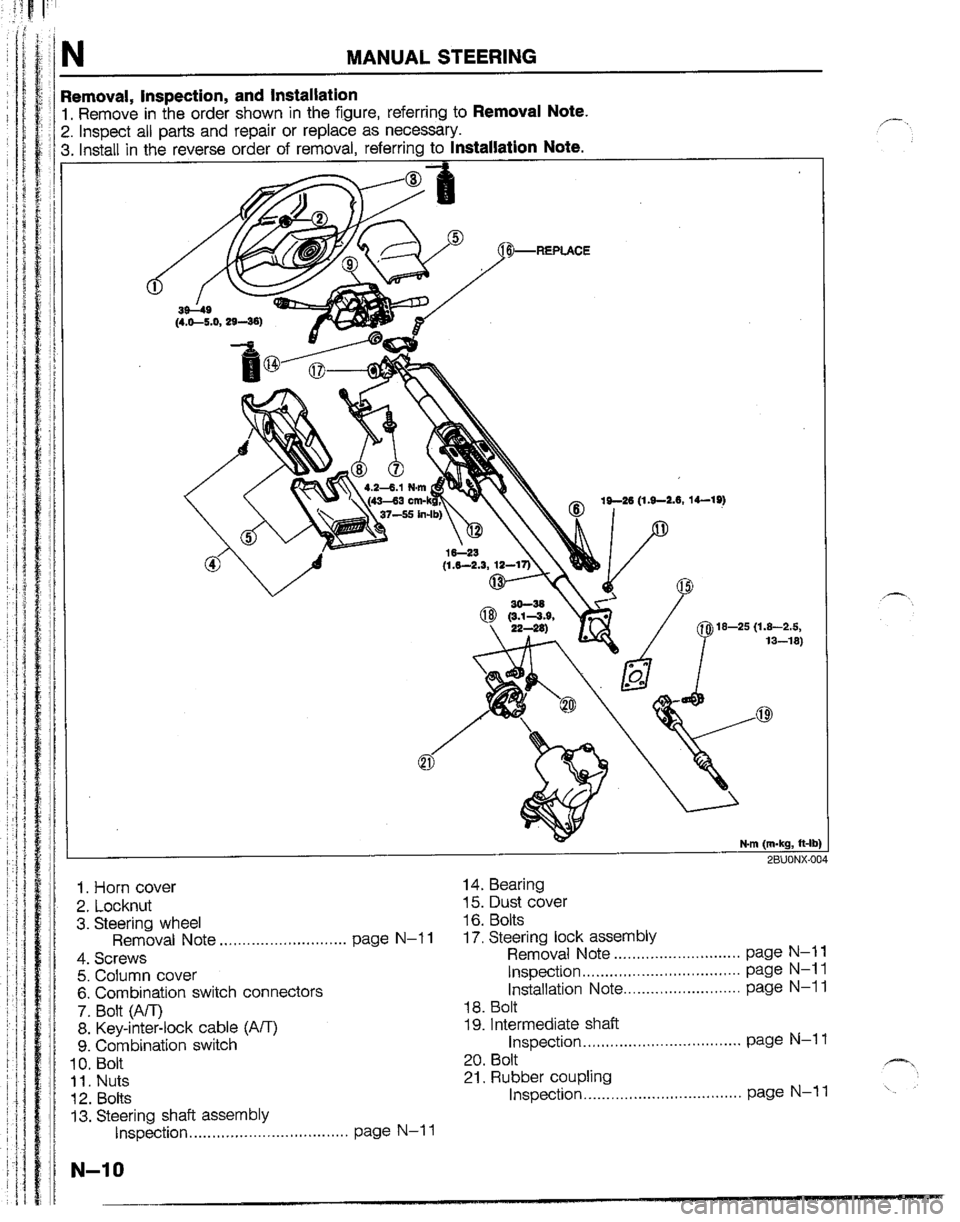 MAZDA B2200 1992  Workshop Manual 