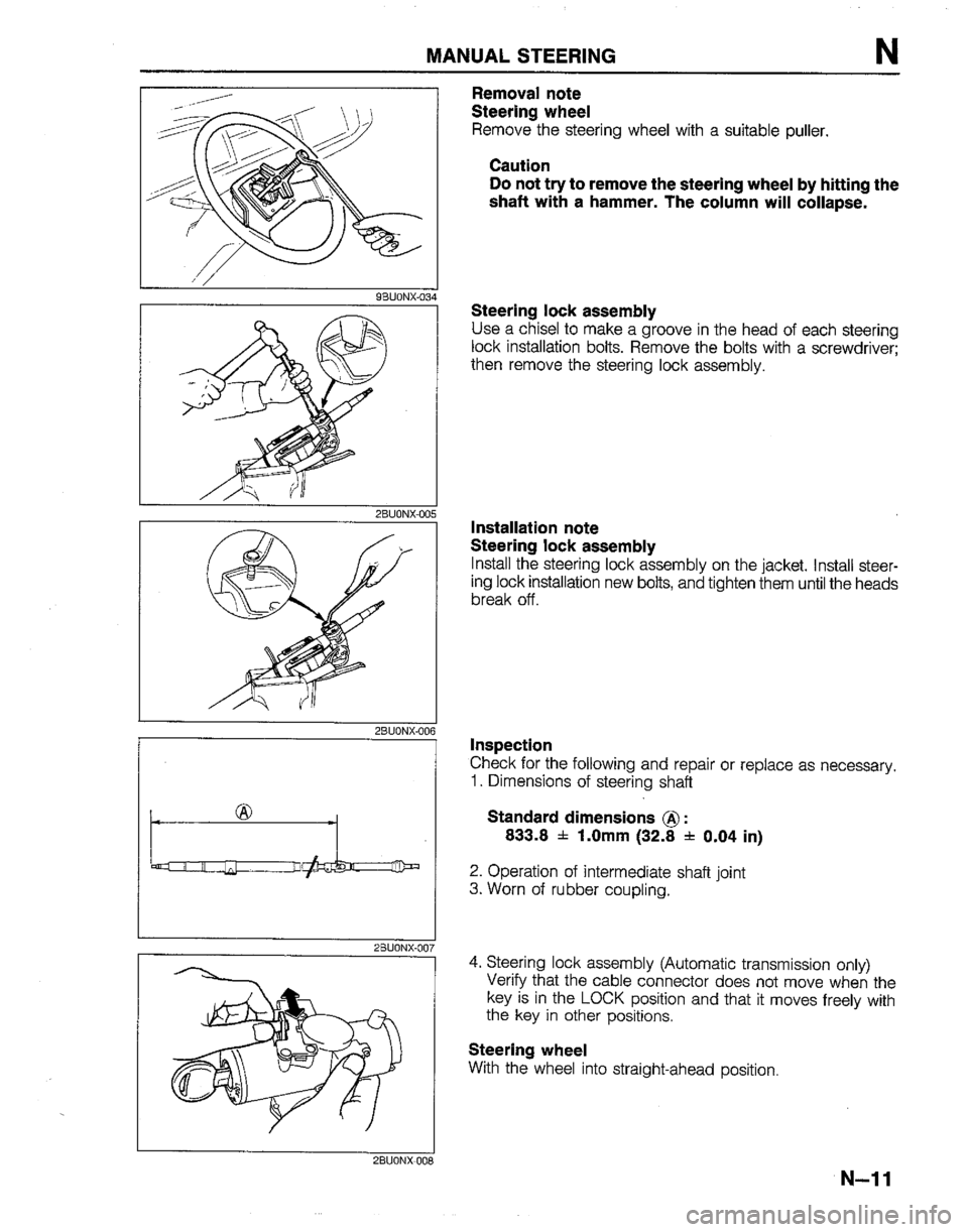 MAZDA B2200 1992  Workshop Manual 