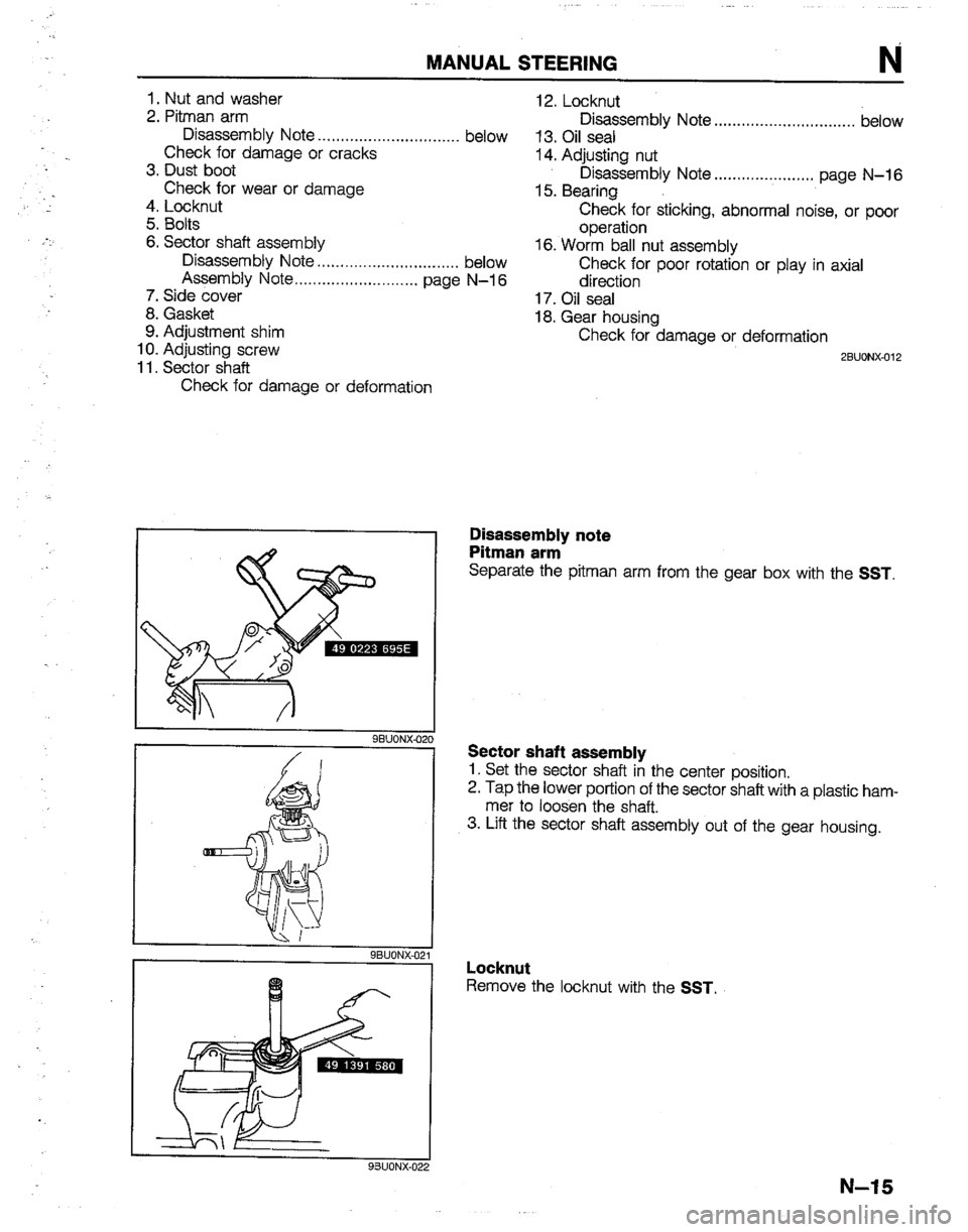 MAZDA B2200 1992  Workshop Manual 