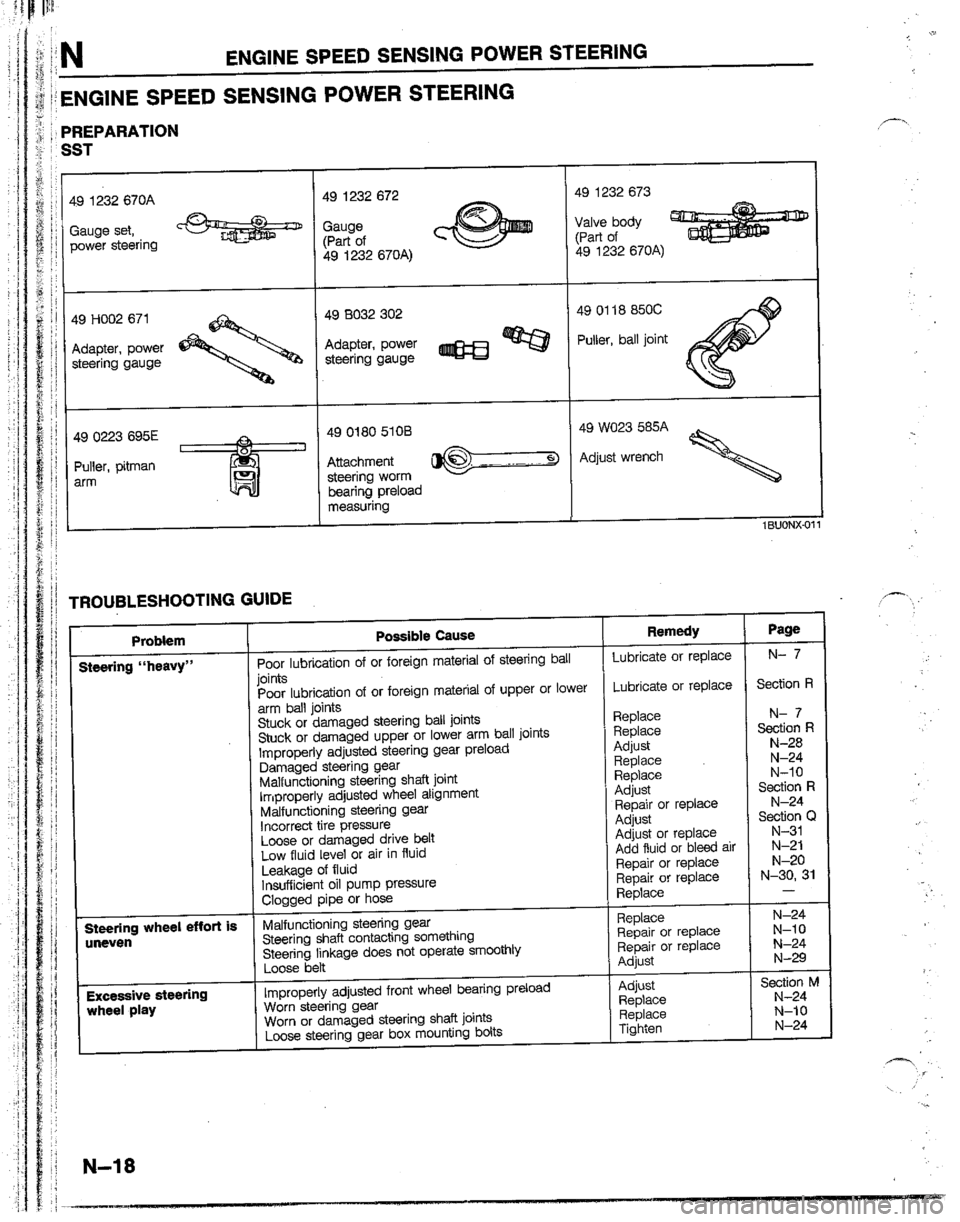 MAZDA B2200 1992  Workshop Manual 