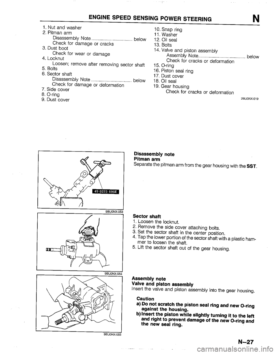 MAZDA B2200 1992  Workshop Manual 